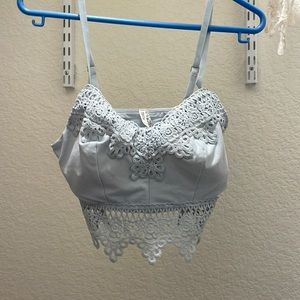 LIGHT BLUE CROPPED TANK TOP